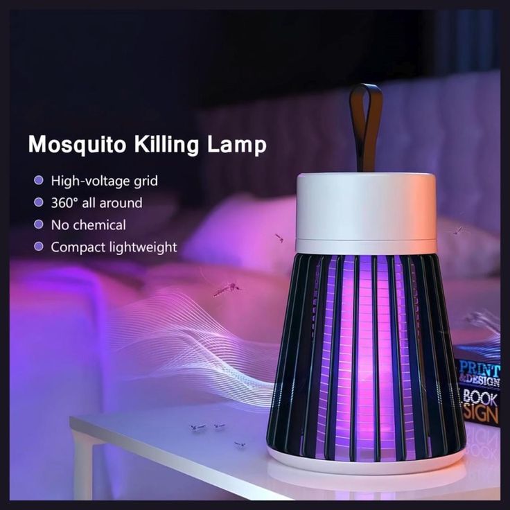 Portable UV Mosquito Killer Lamp | Rechargeable Silent Insect Trap Light for Home, Bedroom & Camping