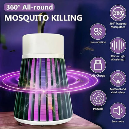 Portable UV Mosquito Killer Lamp | Rechargeable Silent Insect Trap Light for Home, Bedroom & Camping
